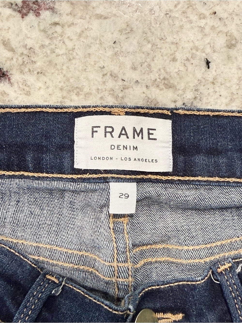 FRAME Le Skinny de Jeanne Jeans Women’s 29 Dark Wash Stretch Cotton - Picture 8 of 10